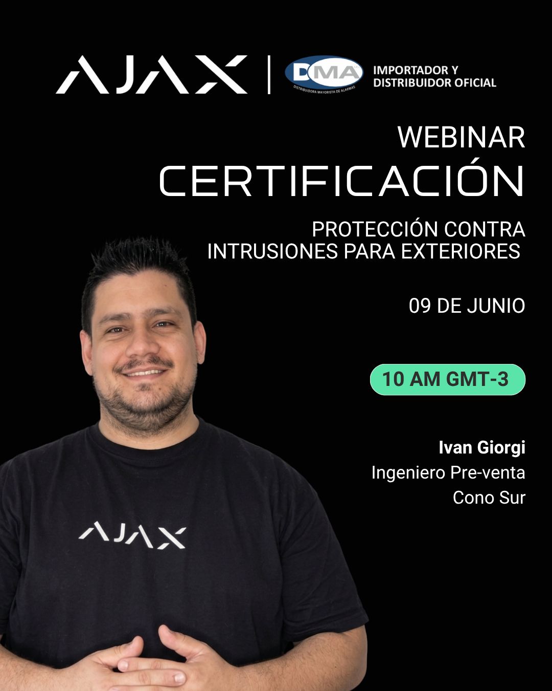 Webinar Ajax - Certificación en Protección contra intrusiones para exteriores
