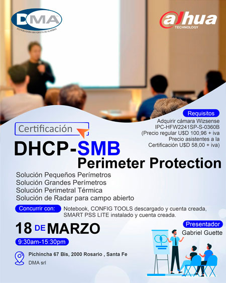 Dahua Certificación DHCP-SMB Perimeter Protection